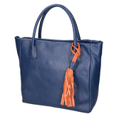 Verdiana Borsa a mano da donna Vera Pelle 06505-D24 BLU JEANS Gave Lux