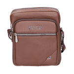 Borsa a tracolla uomo Pelle PU vegana PCL3025-LIGHT BROWN Northampton Polo Club