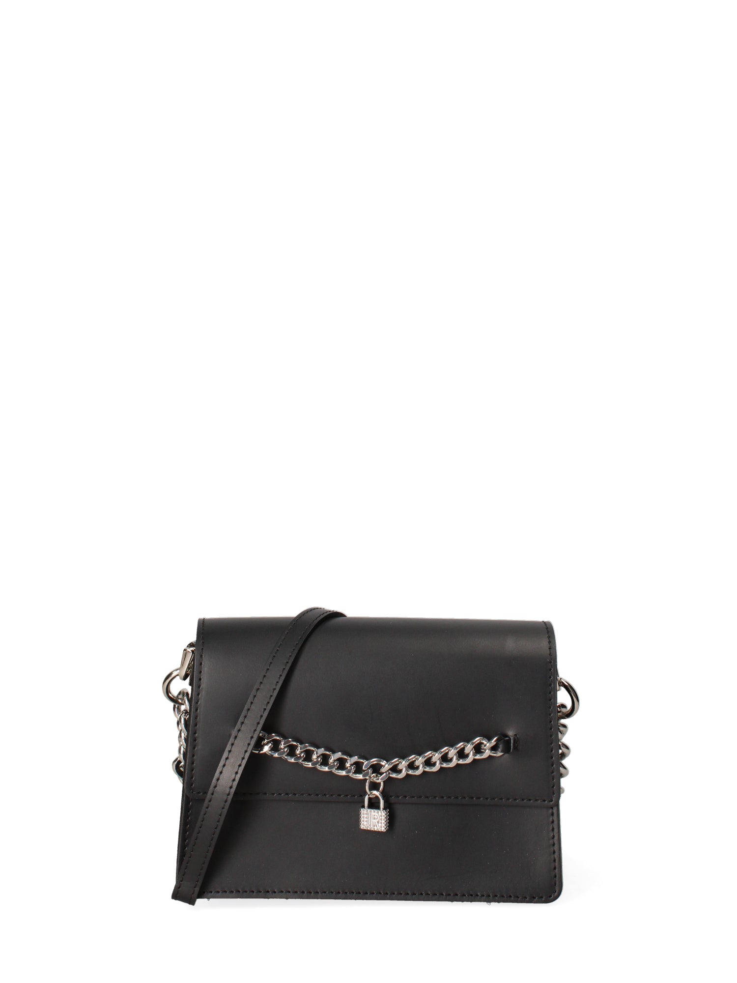 Borsa a tracolla da donna Vera pelle ruga JR-W-1155RU-BLACK-SILVER John Richmond