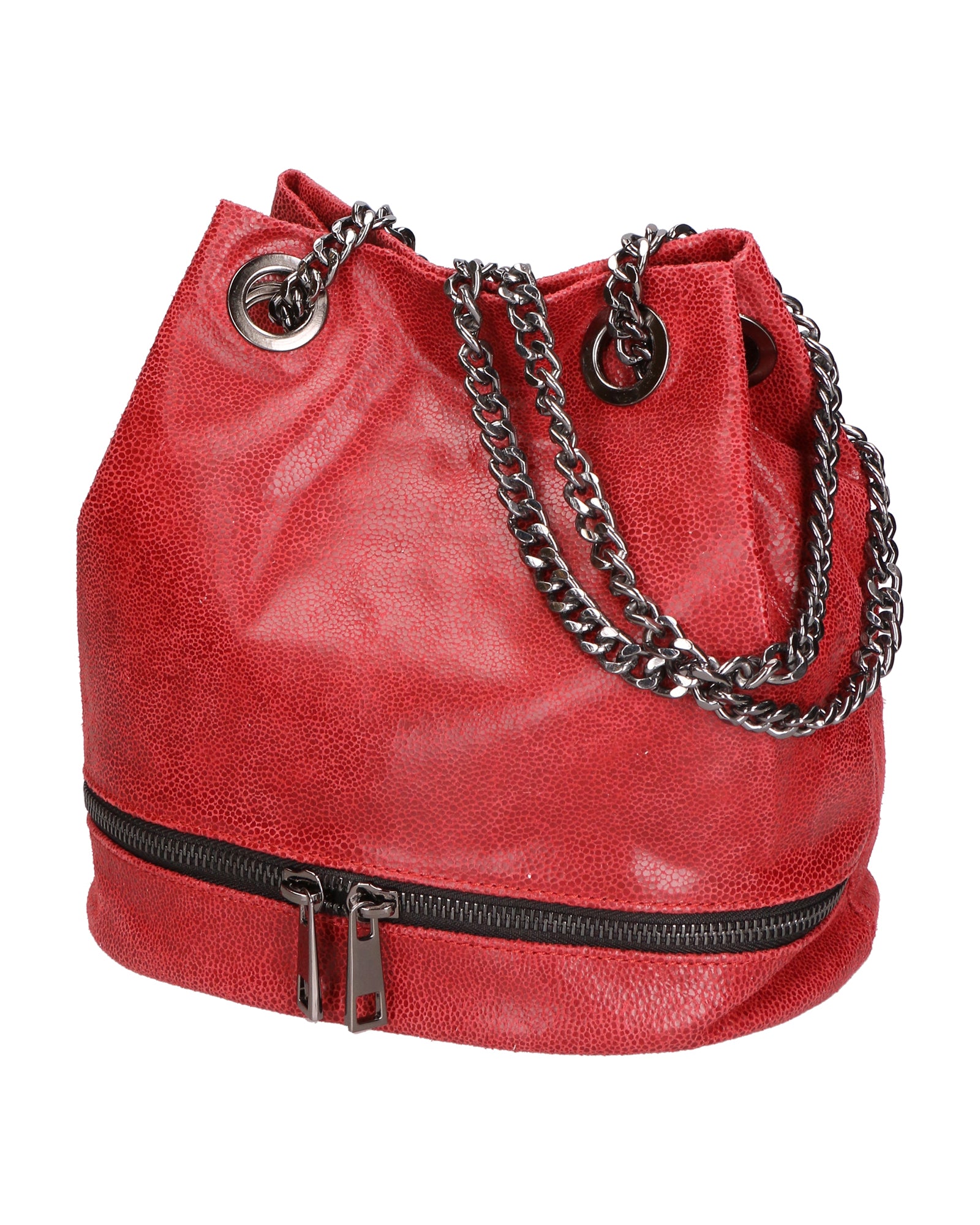 Cora Borsa a spalla da donna Vera pelle 1131-ROSSO SCURO Gave Lux