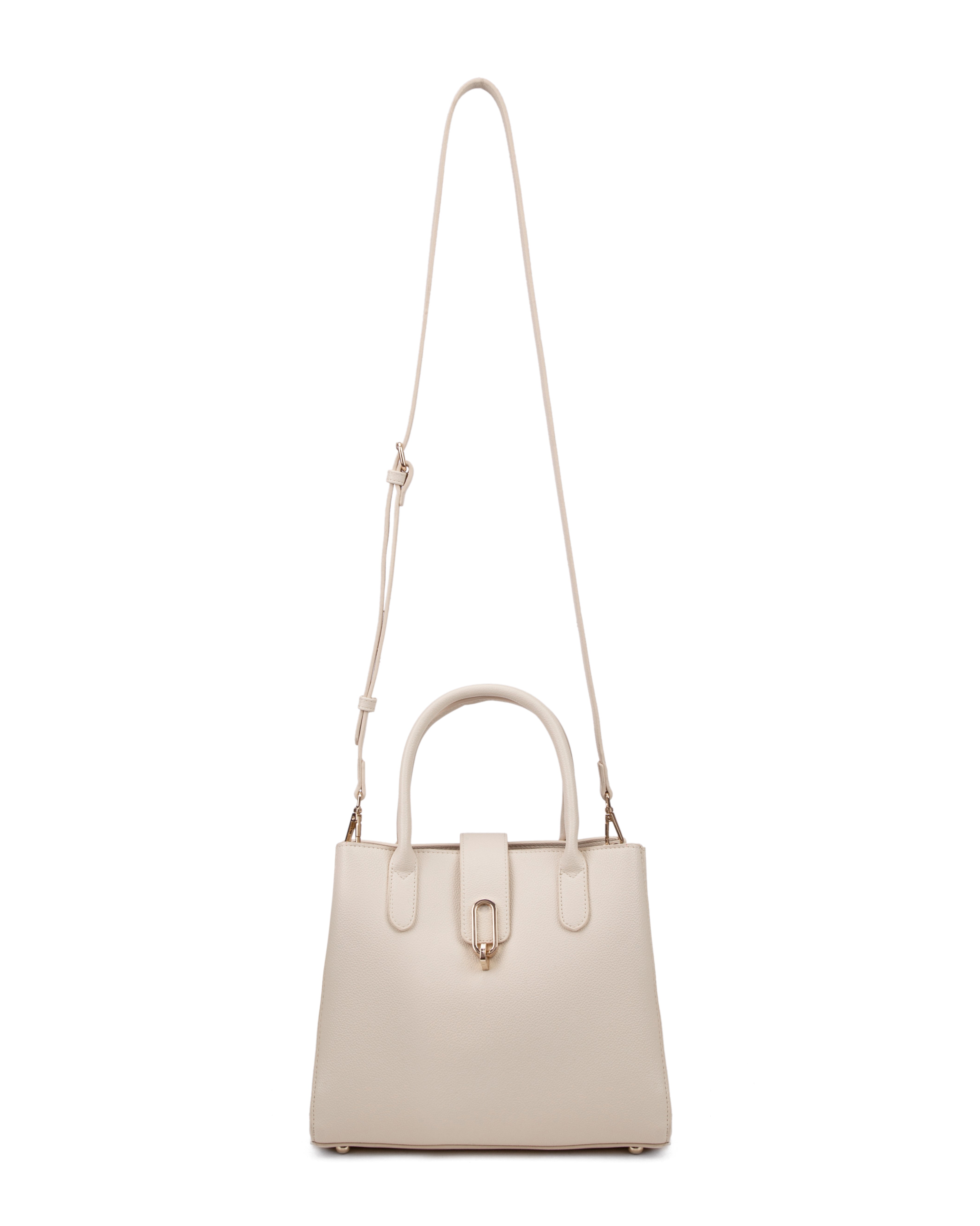 Borsa a mano da donna 100% pelle vegana PU 712-2PT-BEIGE Diana&co