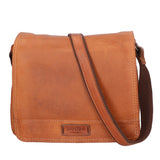 Borsa a tracolla unisex Made in Italy Vera pelle SN5863047-TAN Santini Firenze