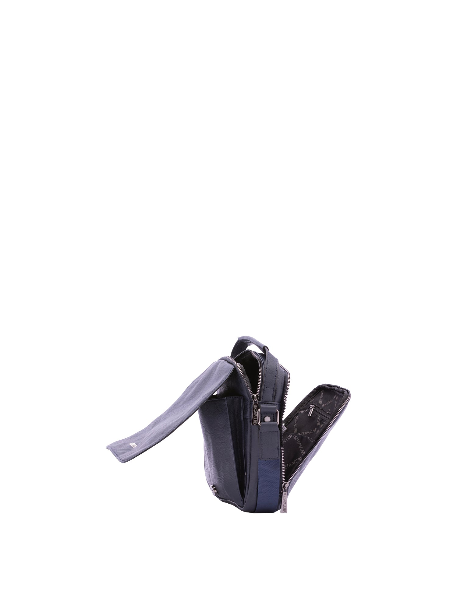 Borsa a tracolla uomo Ecopelle e poliestere BC1193-BLU B Cavalli