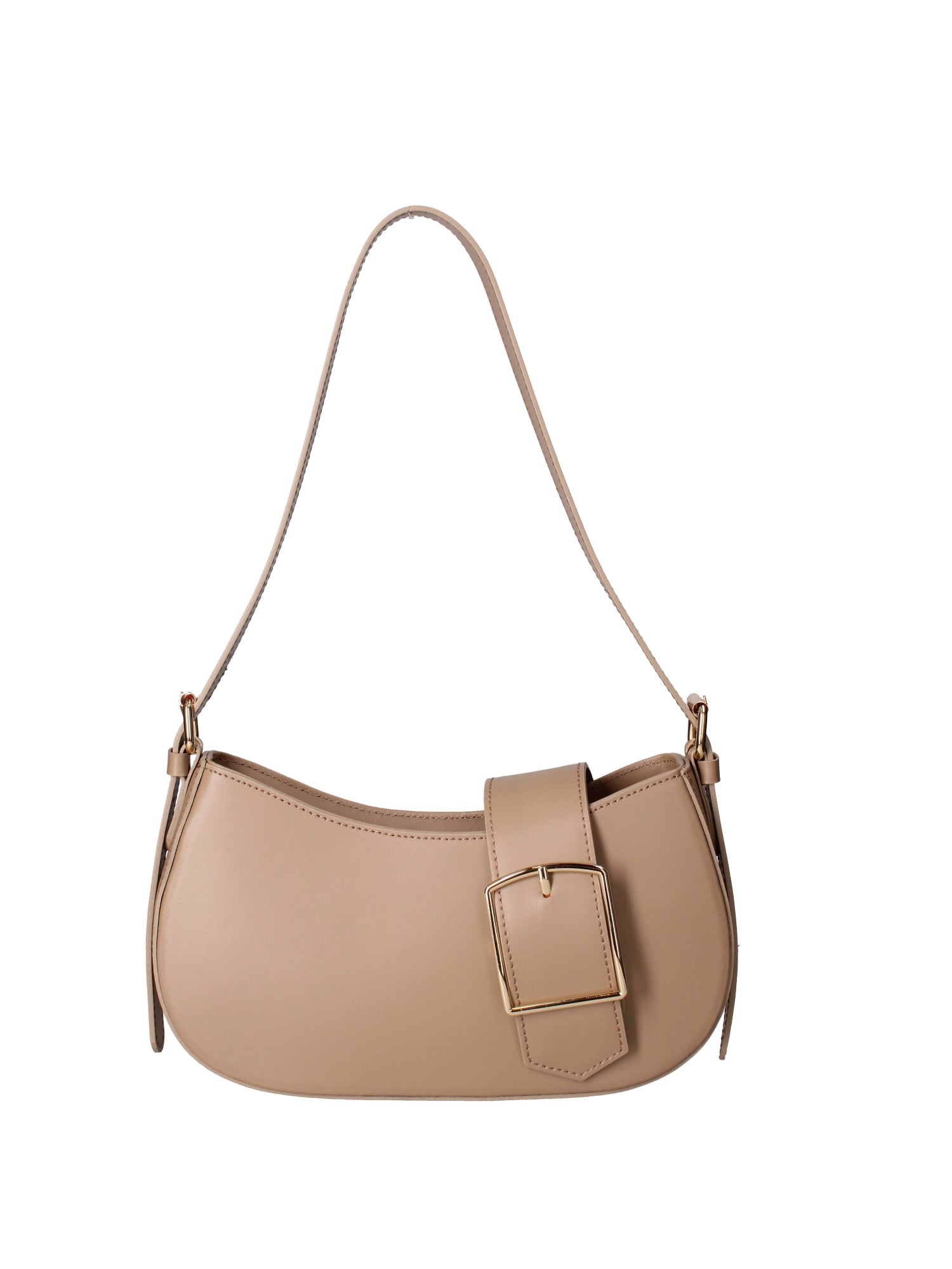 Borsa a spalla da donna 100% vera pelle 07213-L110 TAUPE Roberta Rossi