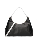 Borsa a spalla da donna Vera pelle 07233-BIANCO+D28 NERO Roberta Rossi