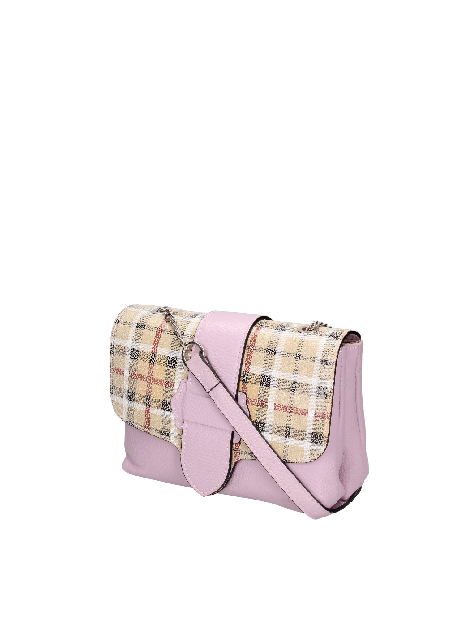 Caelia Borsa a tracolla da donna Vera pelle 194942-LILLA+BEIGE Gave Lux
