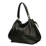 Ereba Borsa a mano da donna Made in Italy 100% pelle 3305-NERO BLACK Gave Lux