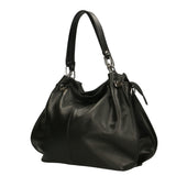Ereba Borsa a mano da donna Made in Italy 100% pelle 3305-NERO BLACK Gave Lux