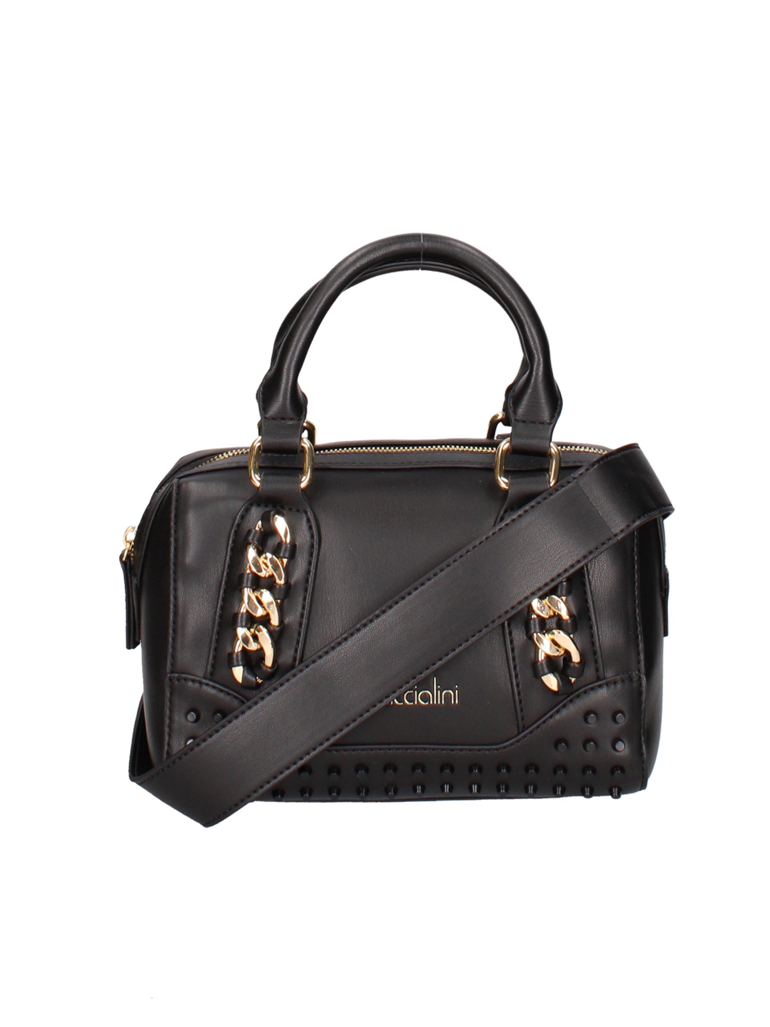 Seraphina Chic Borsa a mano da donna 100% poliuretano B16482-NERO Braccialini
