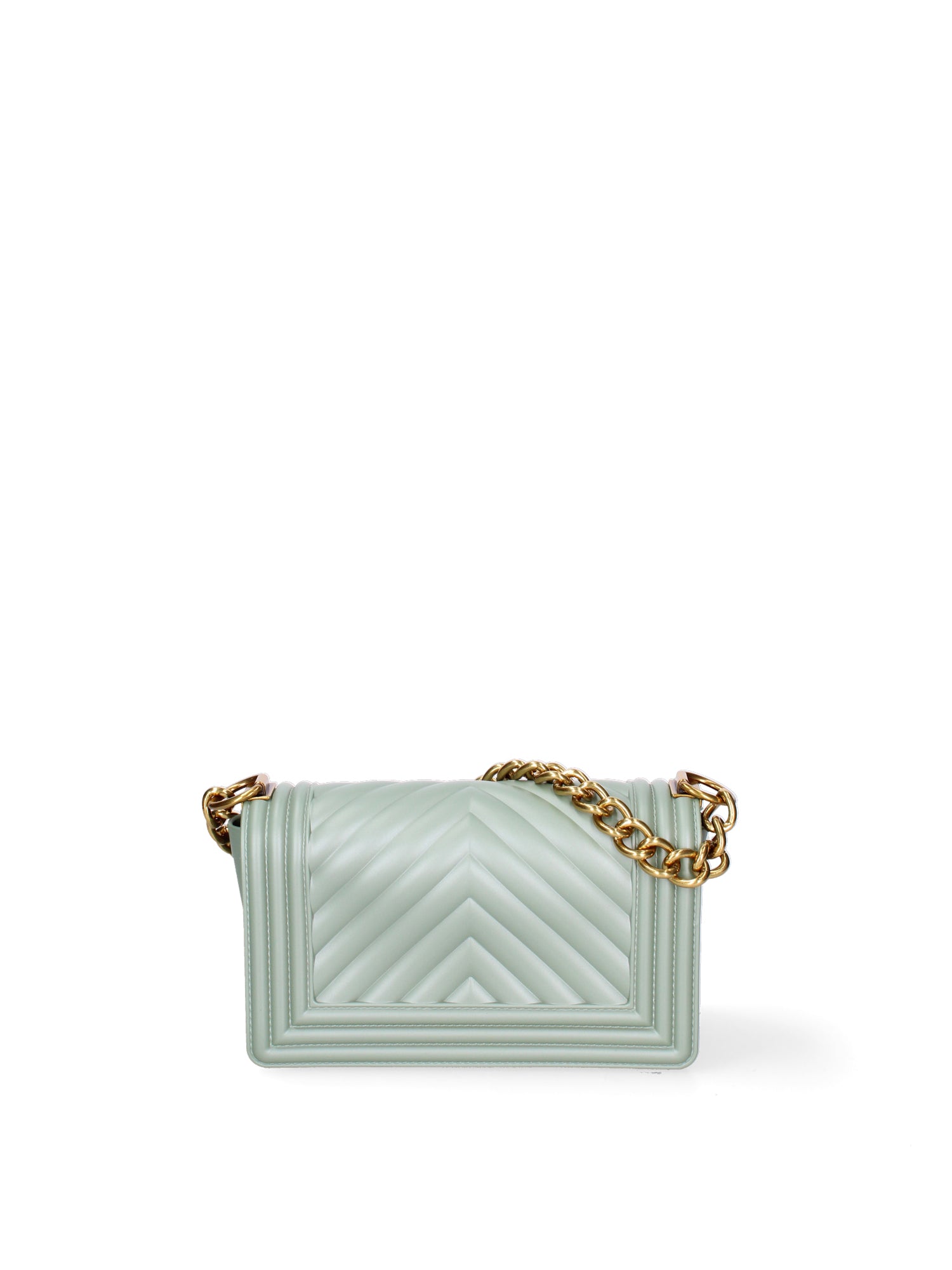Borsa a mano da donna 100% Pvc FLAT-S 24-OLIVE - LIGHT OTTONE Marc Ellis