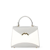 Auriga Chic Borsa a mano da donna Vera pelle 8924-BIANCO+GRIGIO Gave Lux