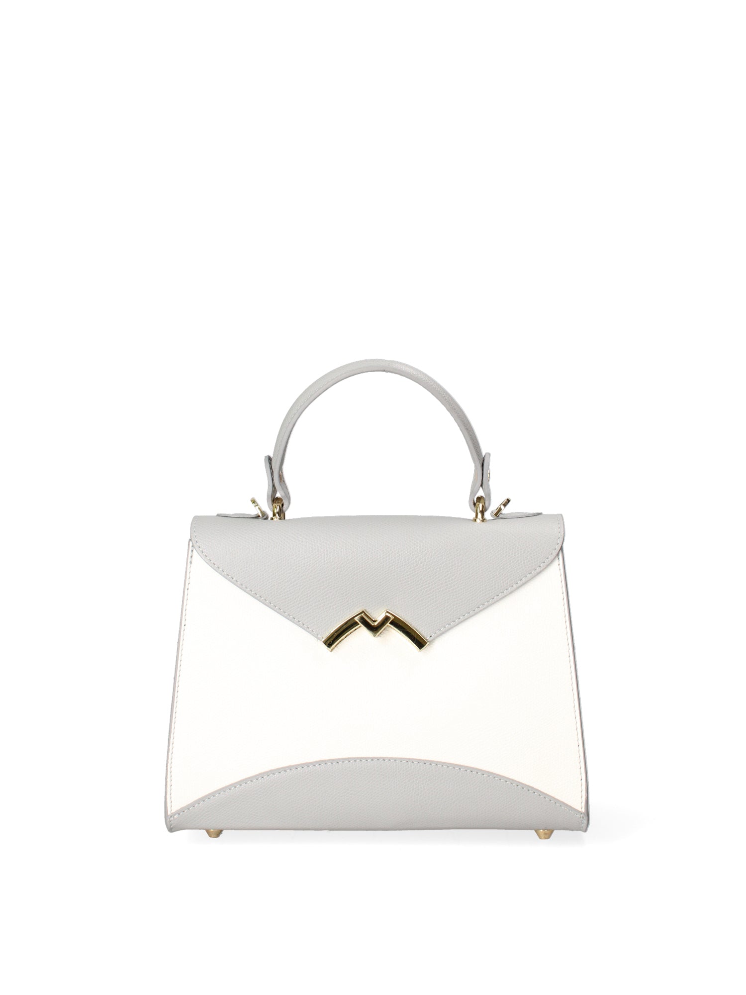 Auriga Chic Borsa a mano da donna Vera pelle 8924-BIANCO+GRIGIO Gave Lux