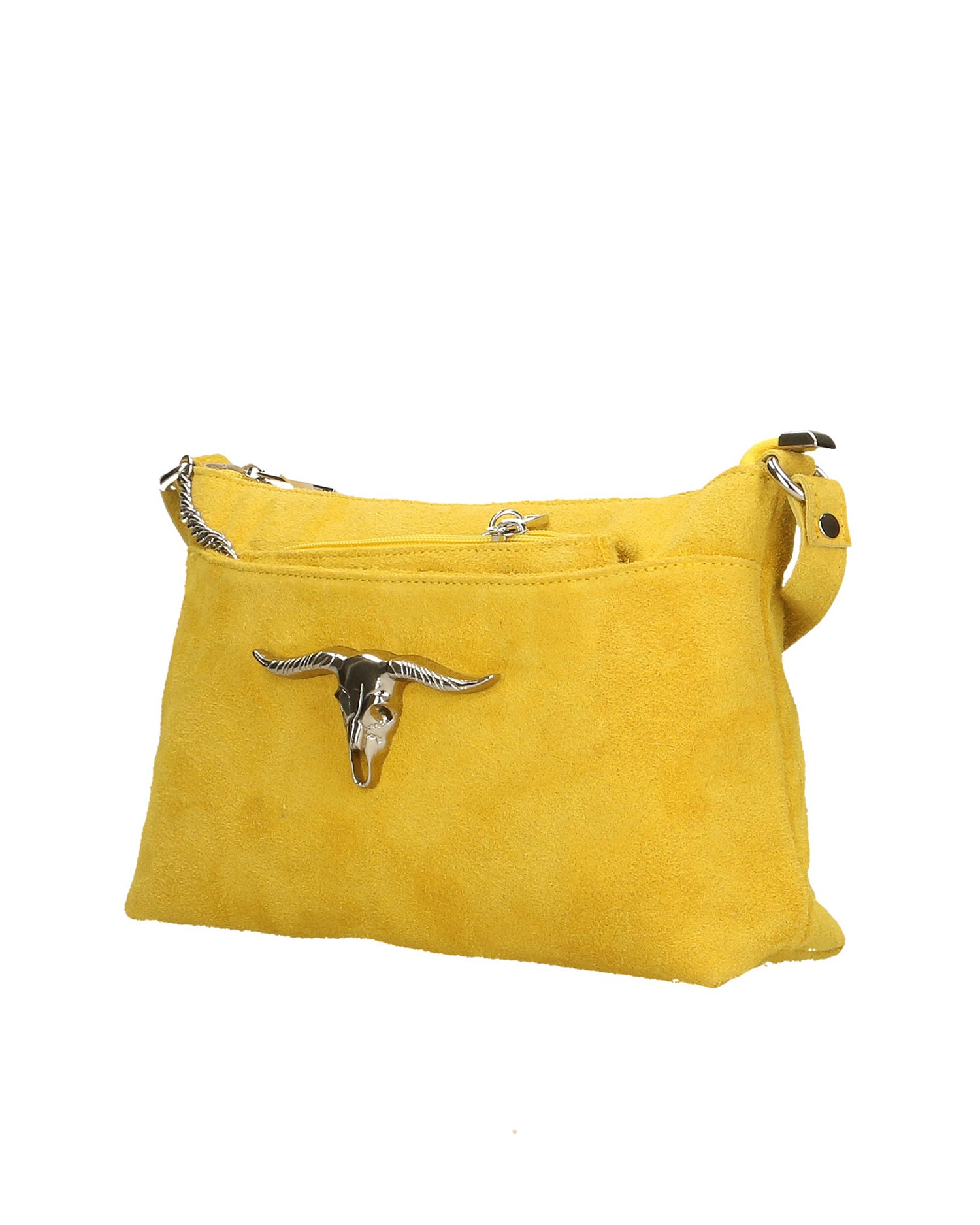 Embera Elite Borsa a tracolla donna Vera pelle scamosciata 8650-GIALLO Gave Lux