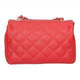 Carolina Borsa a spalla da donna Vera pelle 1073-S08 ROSSO Gave Lux