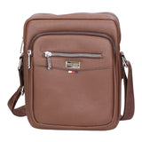 Borsa a tracolla uomo 100% pelle PU PCL3024-LIGHT BROWN Northampton Polo Club