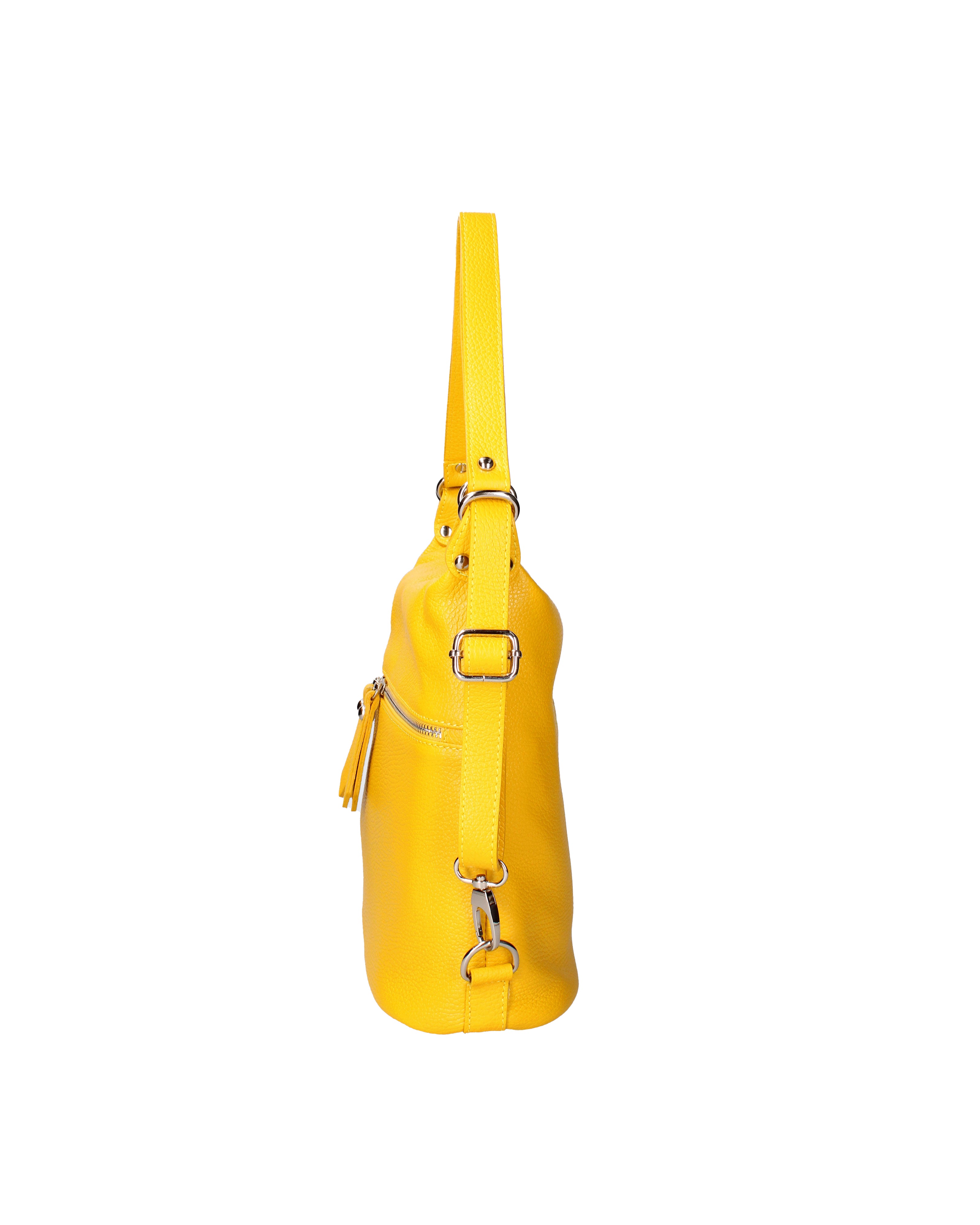 Bianca Borsa a spalla da donna Vera pelle 07136-D04 GIALLO Viola Castellani