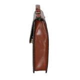 Dafne Borsa da lavoro unisex Vera pelle 7004-MARRONE Gave Lux