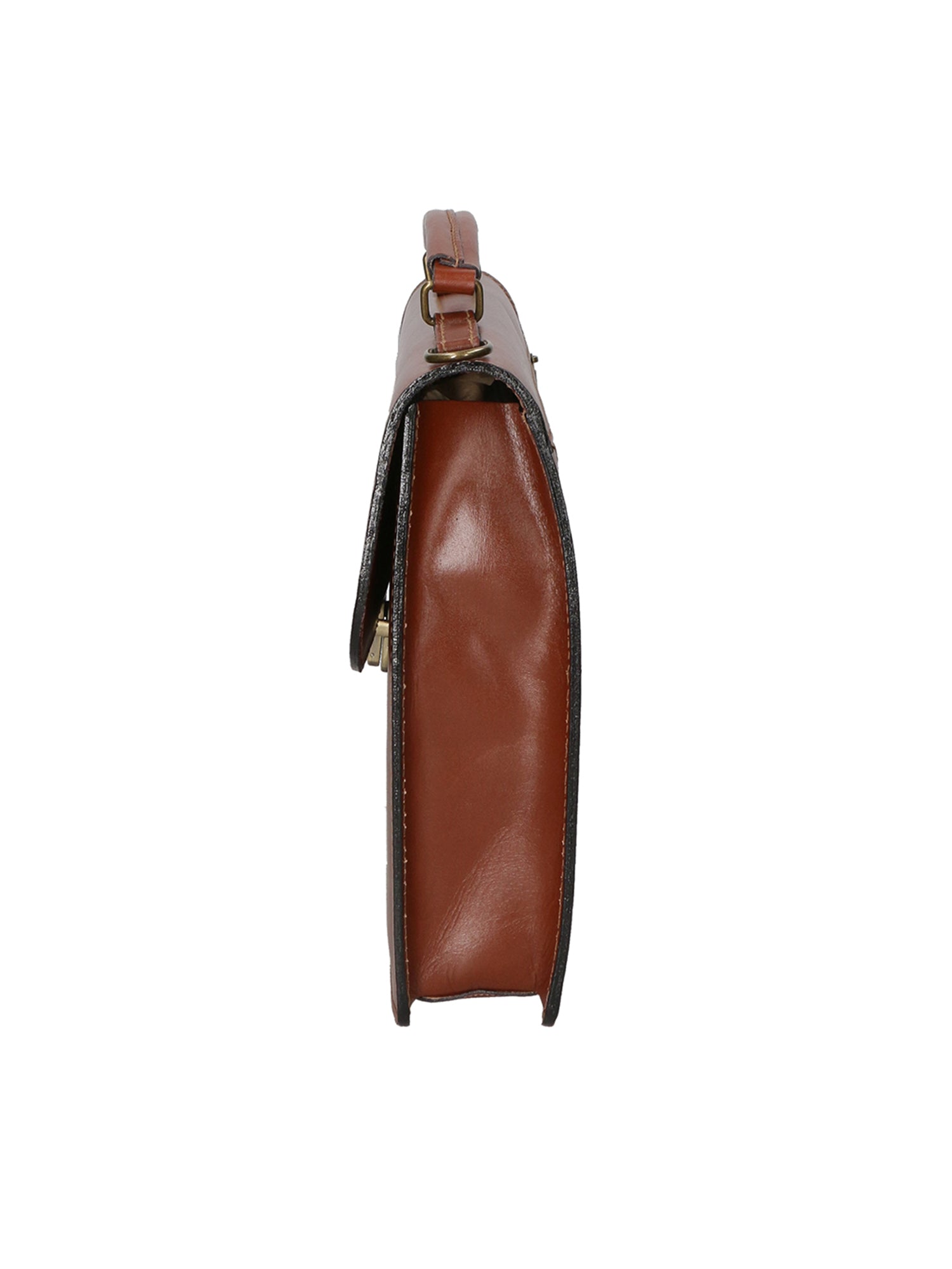 Dafne Borsa da lavoro unisex Vera pelle 7004-MARRONE Gave Lux