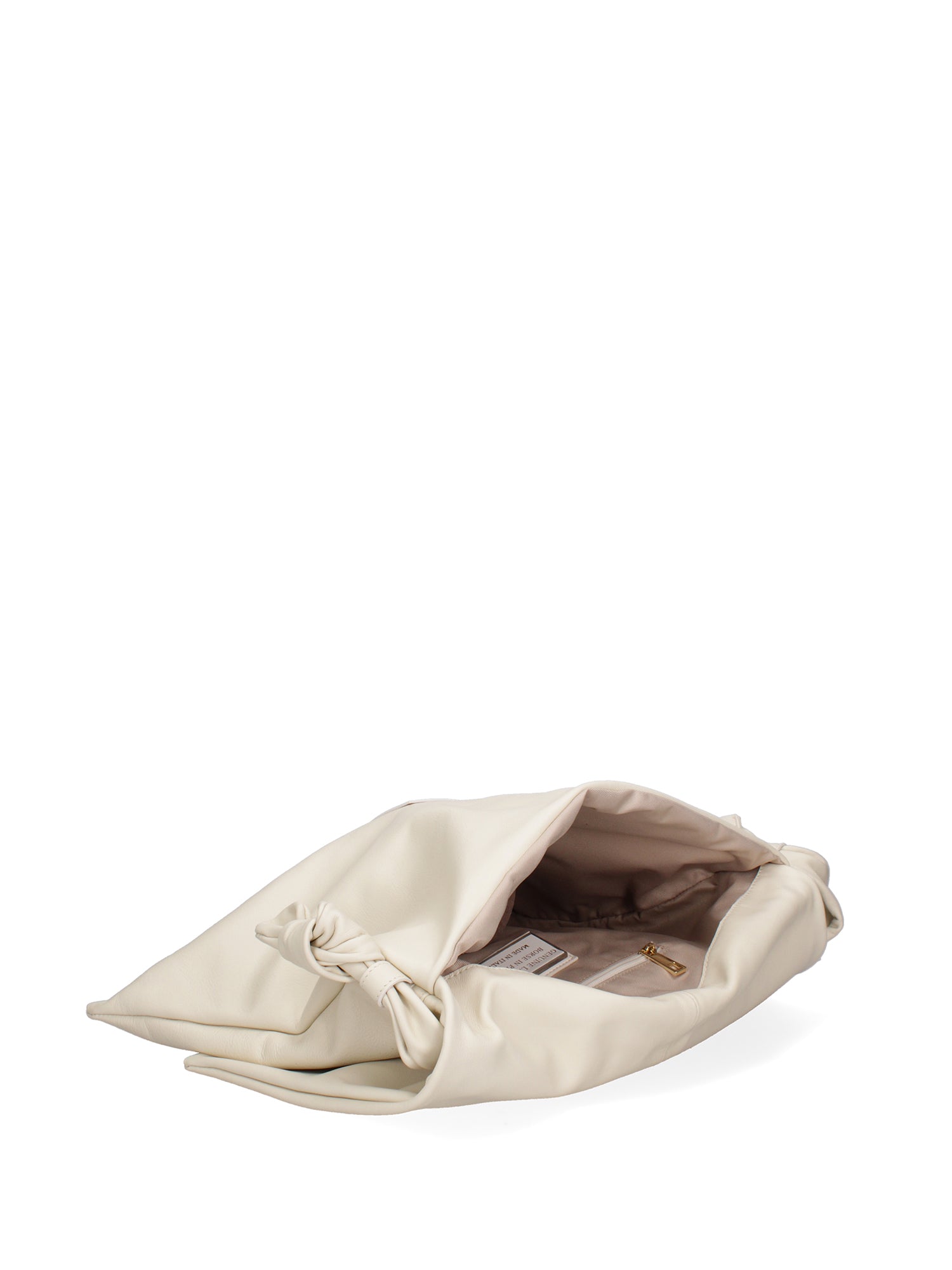 Borsa a spalla da donna Vera pelle 07171-S37 LATTE Viola Castellani