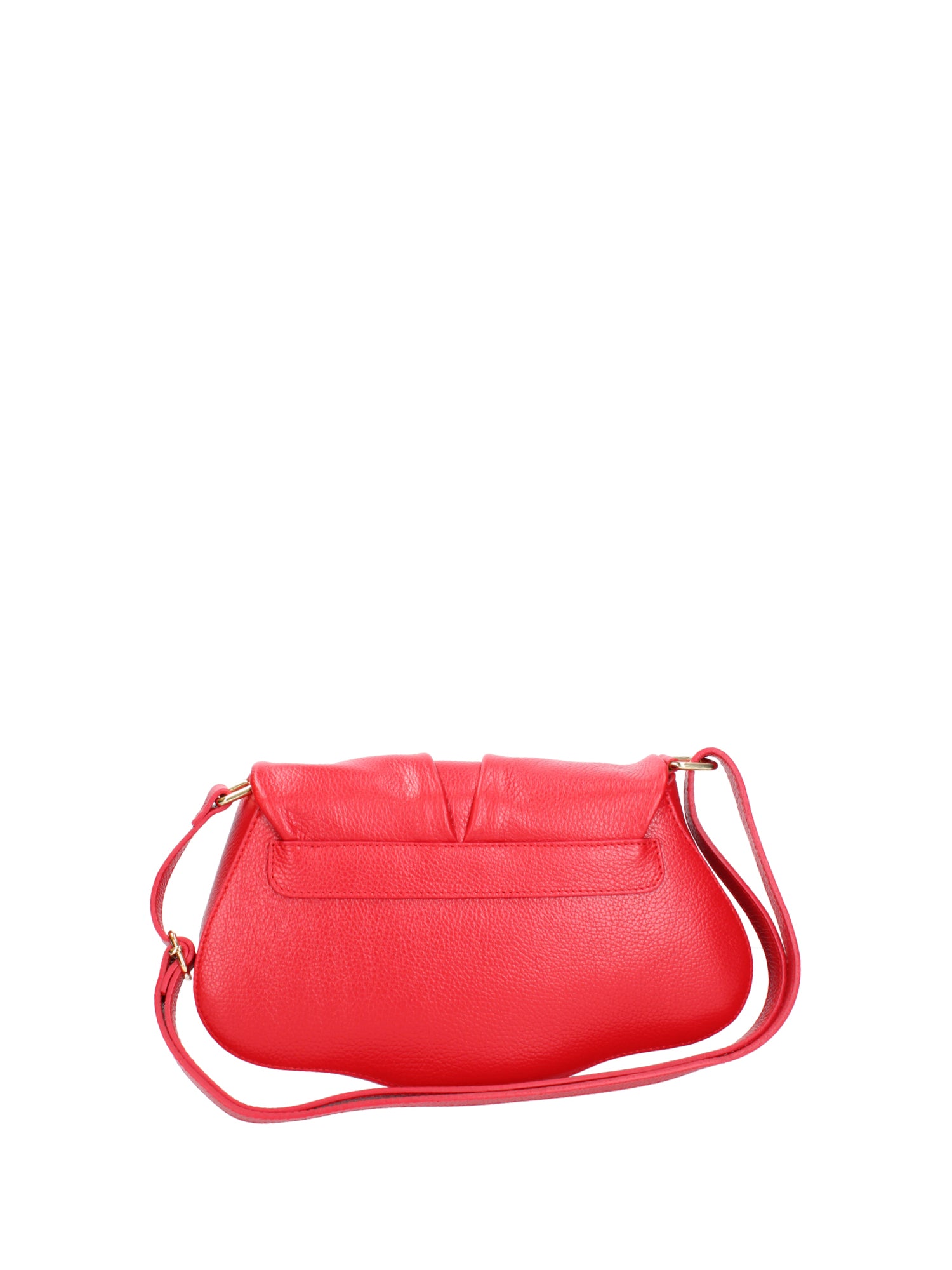 Borsa a spalla da donna Vera pelle 07152-D58 ROSSO FUOCO Viola Castellani