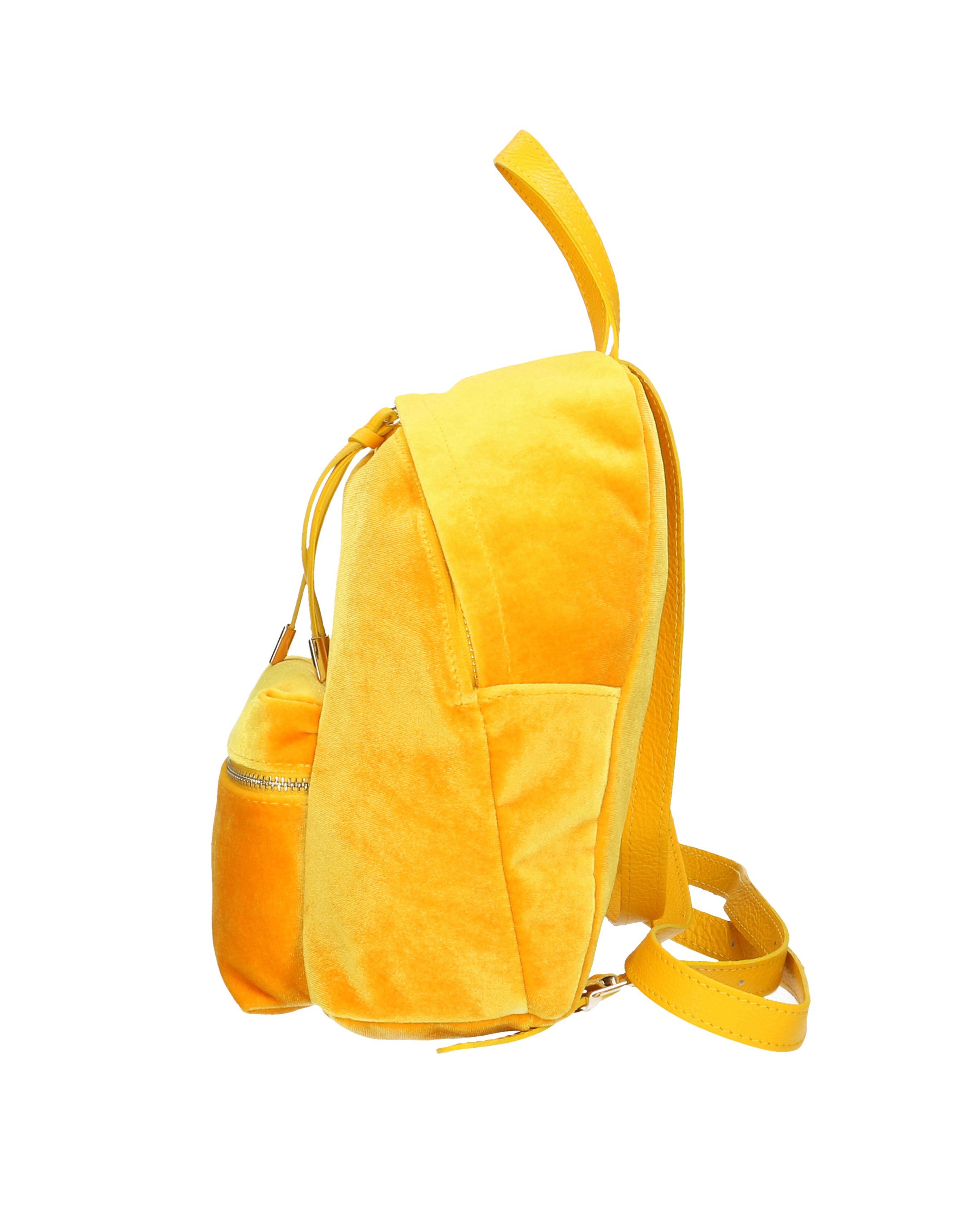 Belluno 8933-GIALLO Zaino da donna in velluto Gave Lux