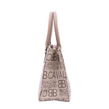 Borsa a mano da donna Ecopelle e poliestere BC1370-MARRONE B Cavalli