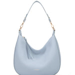 Borsa a spalla da donna 100% pelle vegana PU 715-1PT-LIGHTBLUE Diana&co