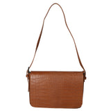 Azzurra Borsa a spalla da donna Vera pelle croco 05699-C17 CUOIO COGNAC Gave Lux
