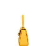 Borsa a mano da donna 100% pelle 07204-L224 GIALLO Viola Castellani