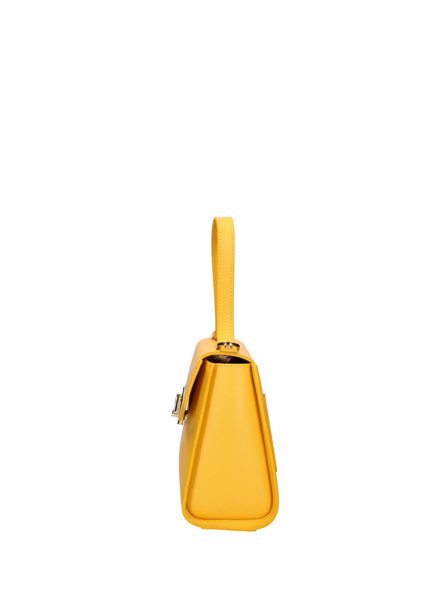 Borsa a mano da donna 100% pelle 07204-L224 GIALLO Viola Castellani