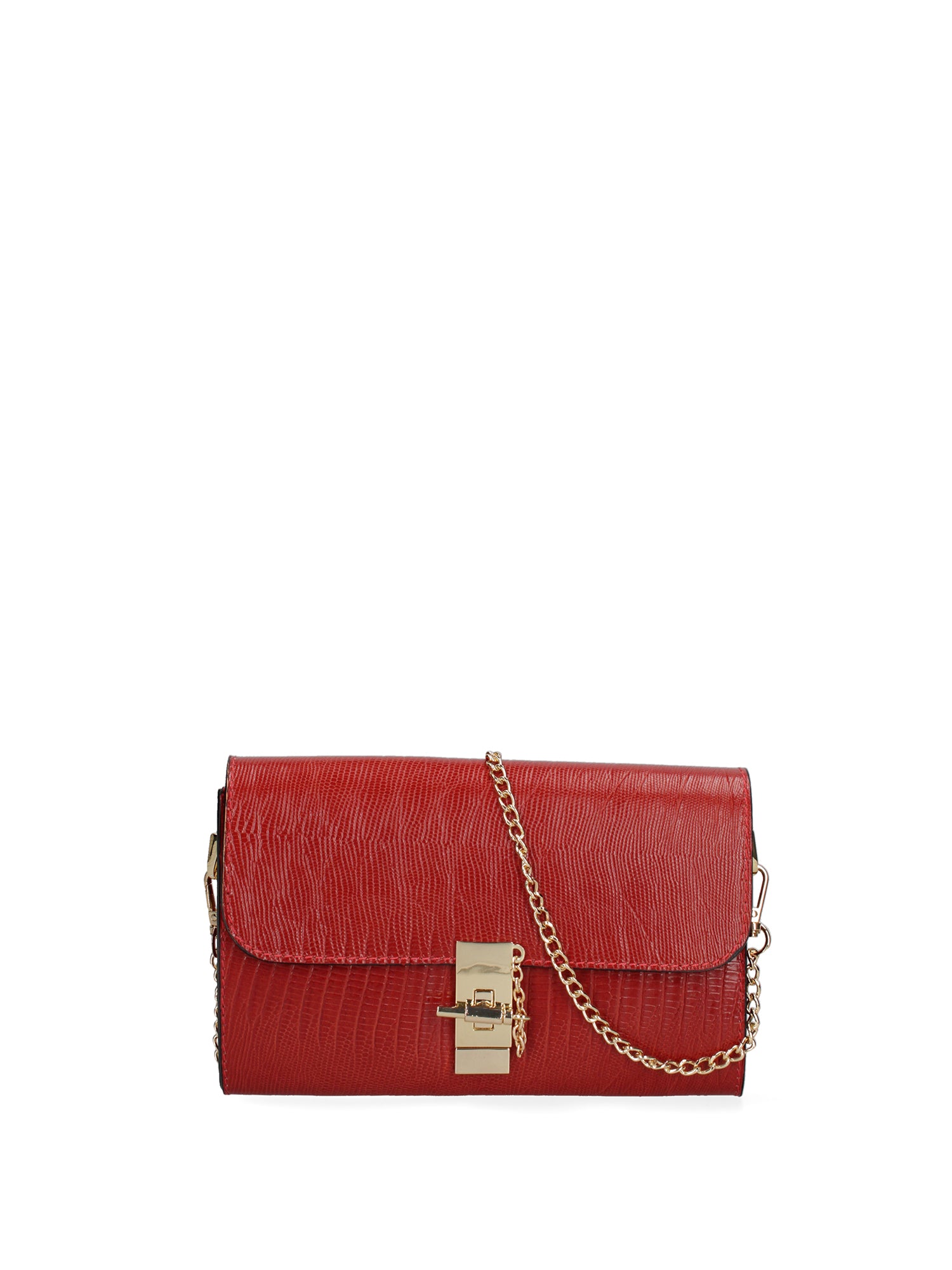 Borsa a tracolla da donna Vera pelle 00734-LU35 PAPAYA Viola Castellani