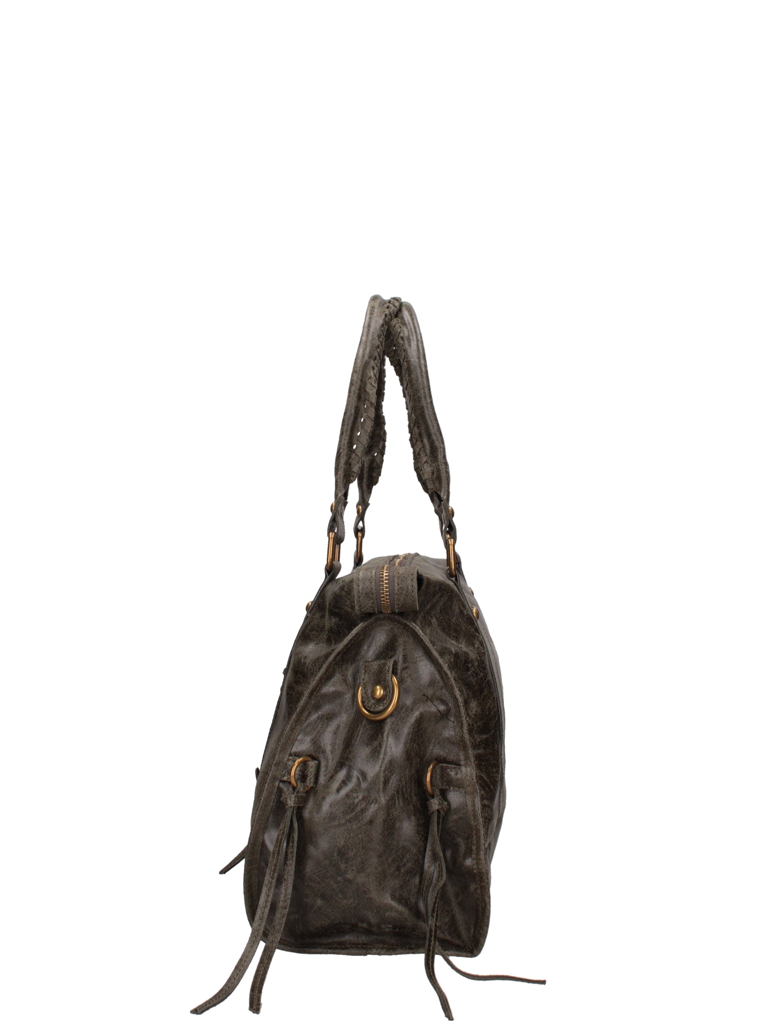 Elara Borsa a spalla da donna Vera pelle 06090-049 VERDE MILITARE SCURO Gave Lux