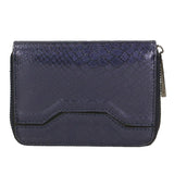 Nohemi Portafoglio donna vera pelle Zip 524072-BLU DARK BLUE Gave Lux
