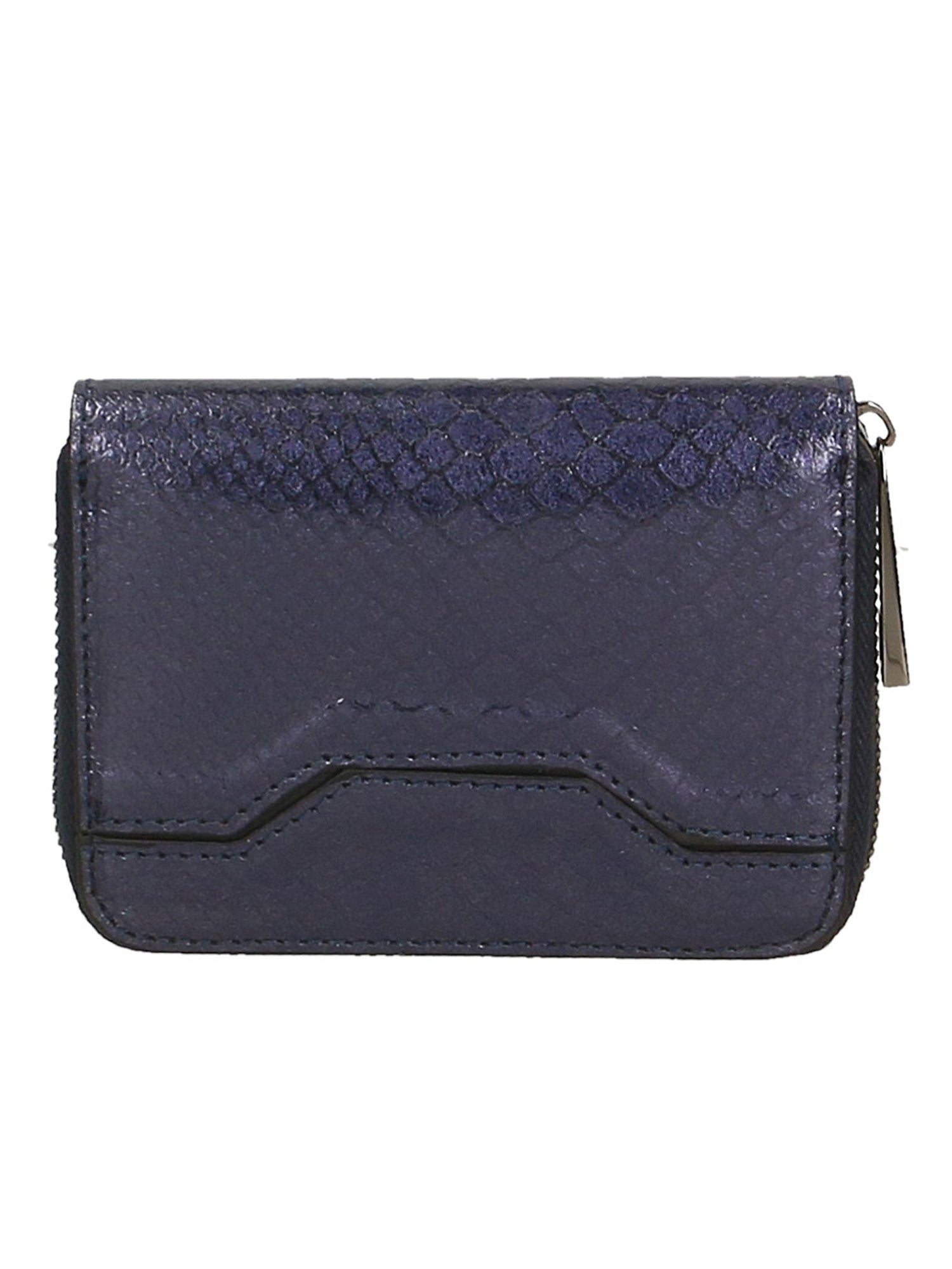 Nohemi Portafoglio donna vera pelle Zip 524072-BLU DARK BLUE Gave Lux