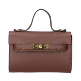 Uma Borsa a mano da donna Vera pelle 06525-D223 cioccolato Gave Lux