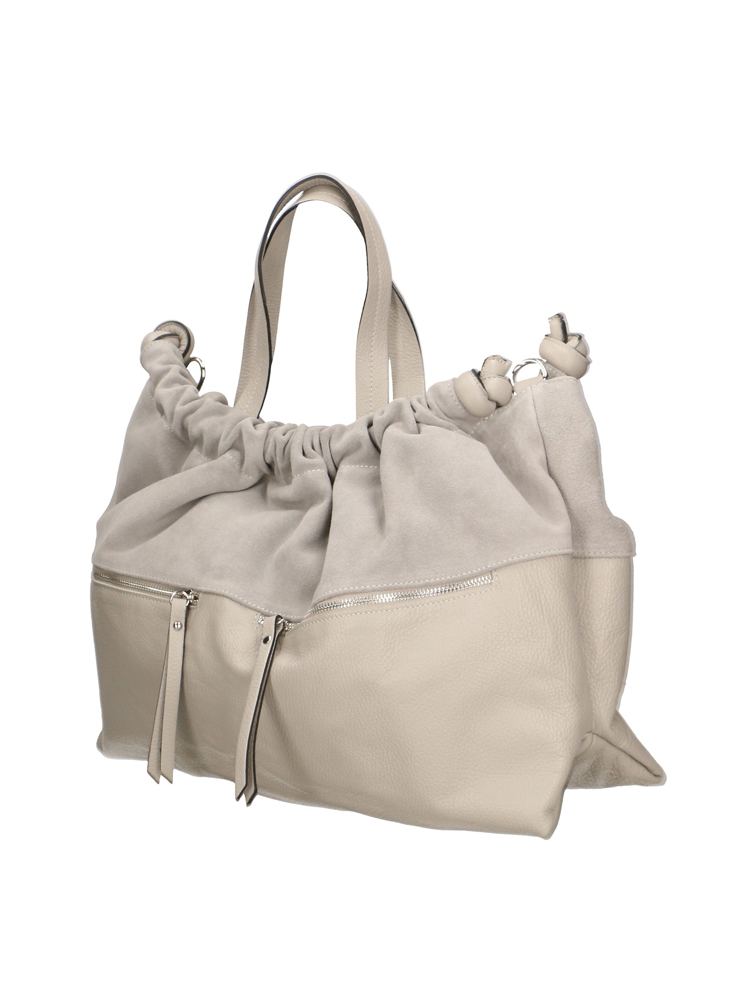 Firenze Borsa a mano da donna Vera pelle 01838-D86 GRIGIO PERLA PEARL GREY Gave Lux