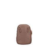 Borsa a tracolla donna Ecopelle e zip 601-1-TAUPE Diana&co