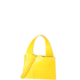 Borsa a mano da donna Vera pelle effetto cocco 07220-C04 GIALLO Roberta Rossi