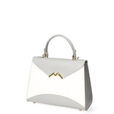 Auriga Chic Borsa a mano da donna Vera pelle 8924-BIANCO+GRIGIO Gave Lux