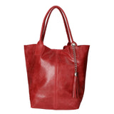Althea Borsa a mano da donna Vera pelle 5190-024 ROSSO MEDIO Gave Lux
