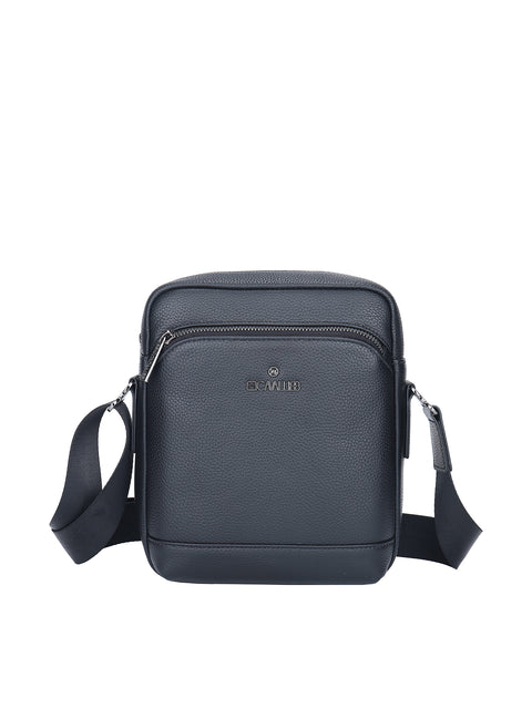 Borsa a tracolla uomo vera pelle Casual BC1481-BLACK