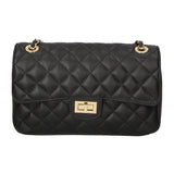 Clizia Borsa a spalla da donna Vera pelle 6078-NERO BLACK Gave Lux