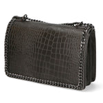 Crystalline Borsa a tracolla da donna Vera pelle 80066-GRIGIO Gave Lux