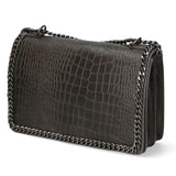 Crystalline Borsa a tracolla da donna Vera pelle 80066-GRIGIO Gave Lux