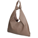 Borsa a spalla da donna 100% vera pelle 07156-D40 TAUPE Viola Castellani
