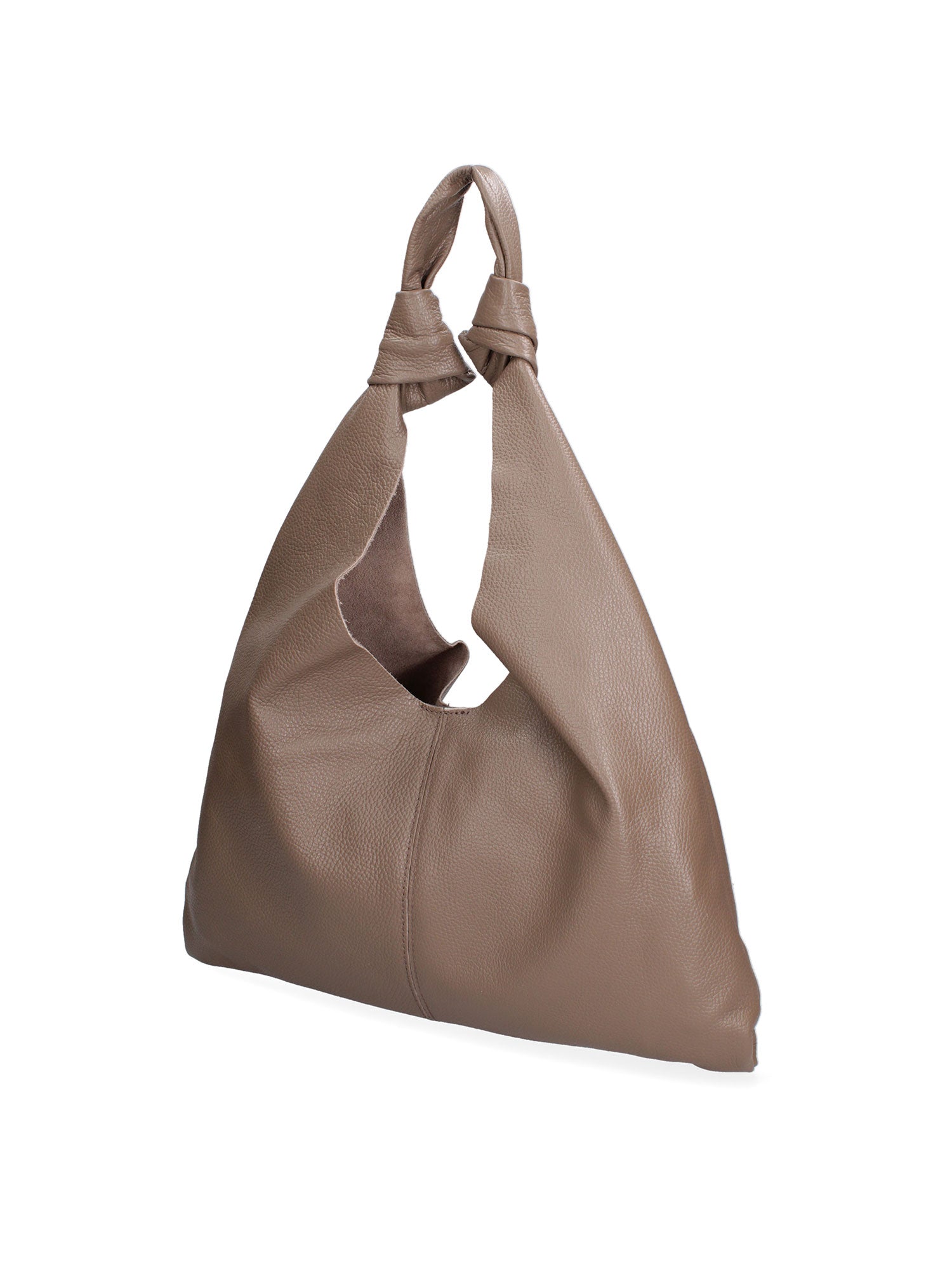 Borsa a spalla da donna 100% vera pelle 07156-D40 TAUPE Viola Castellani
