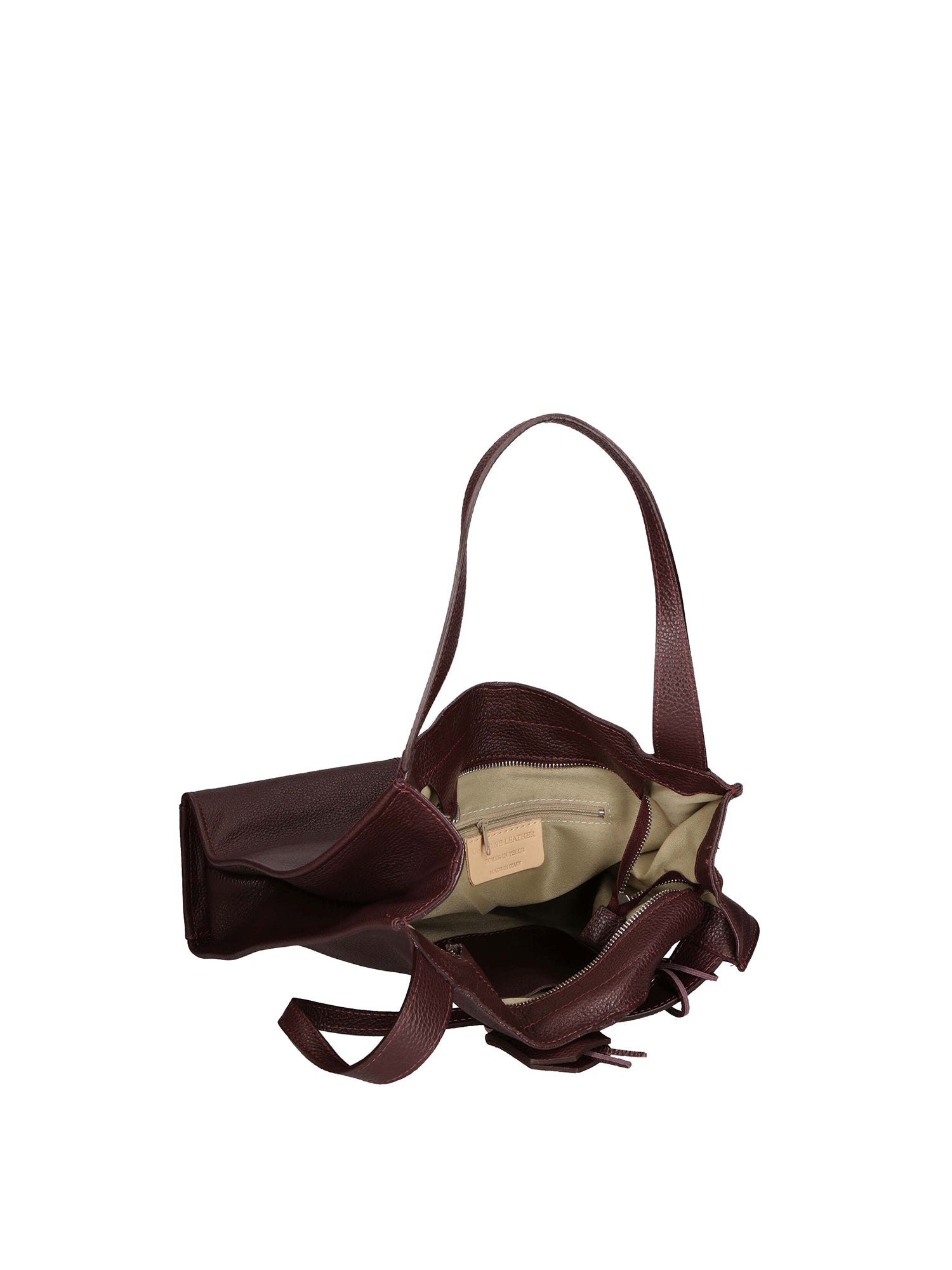 Seraphina Ultra Borsa a spalla da donna Vera pelle 3311-D54 BORDO SCURO DARK BORDEAUX Gave Lux