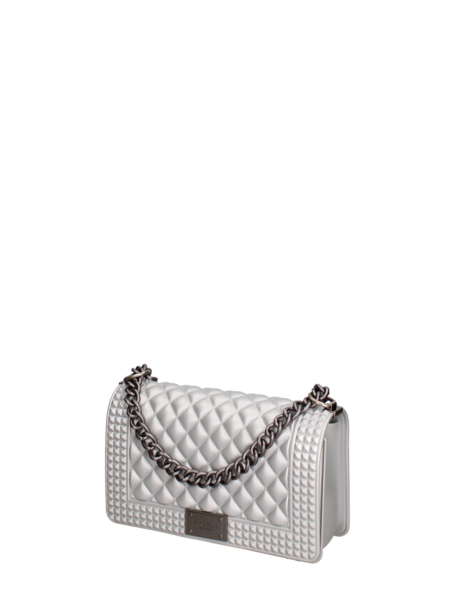 Borsa a mano donna 100% gomma FLAT PENKA M-GLACIER GRAY-SATIN CDF Marc Ellis