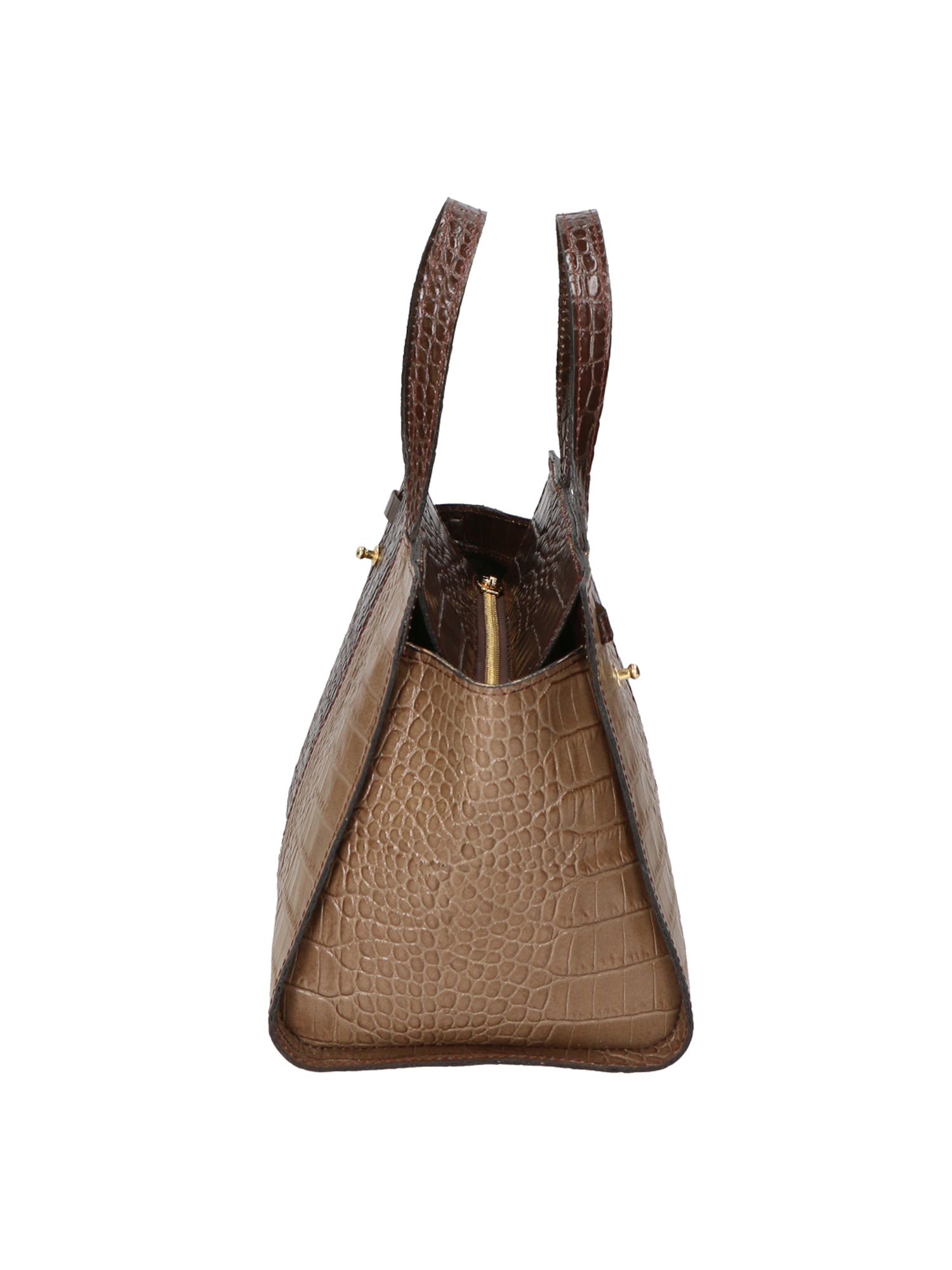 Ariana Borsa a mano da donna Vera pelle stampata cocco 05435-C40 TAUPE C23 T.MORO Gave Lux