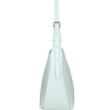 Borsa a spalla da donna Misto pelle e tessuto 07157-D102 CIELO Roberta Rossi